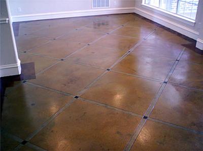 Stained concrete floor