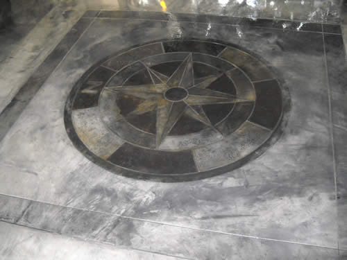 epoxy coated concrete overlay